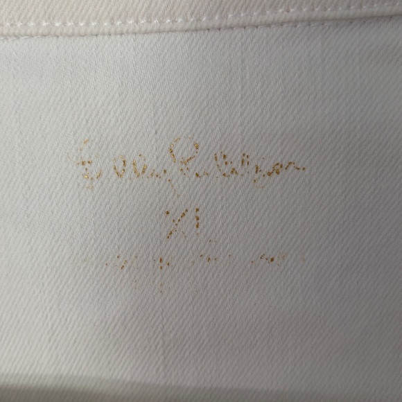 3 for 25! Lilly‎ Pulitzer Women’s White Denim Jacket, size XL, WITH FLAWS - Picture 4 of 12